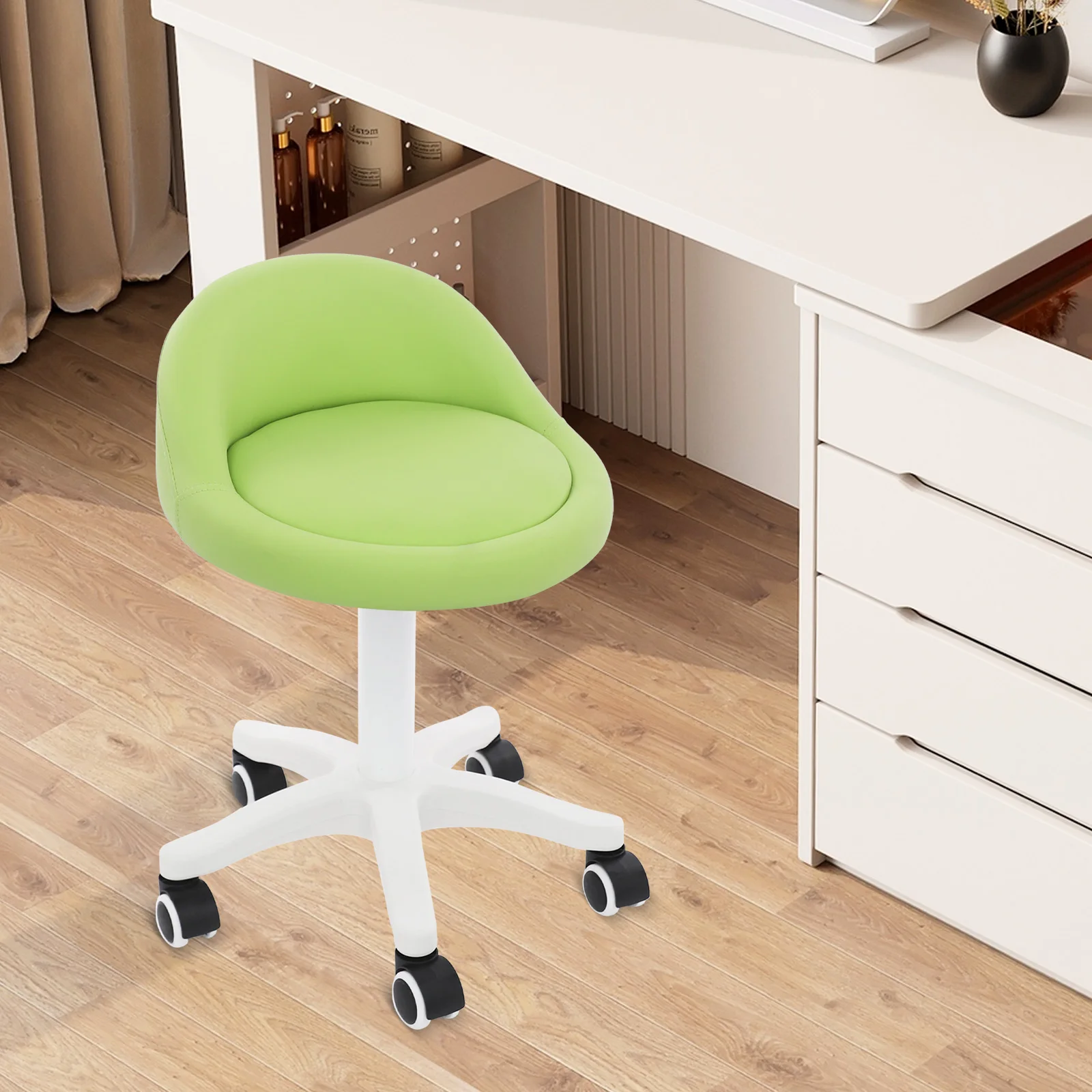 

Кресло для салона красоты, стул для парикмахерской, регулируемый гидравлический стул стилиста со спинкой, кресло из искусственной кожи для барбершопа, салона красоты