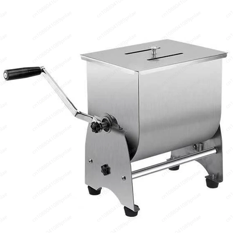 

Ручной миксер для мяса с наклонным баком на 10 кг, боковой поворотный тестомес, ручной тестомес, миксер для пищевых продуктов из нержавеющей стали