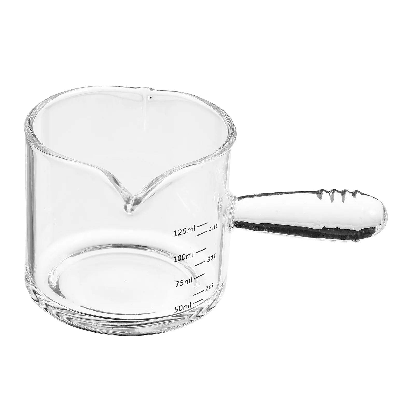 125ml Glass Espresso Cup Double Shot Measuring Pitcher Stylish Handle Easy Pouring Home Kitchen Double Shot Espresso Cups