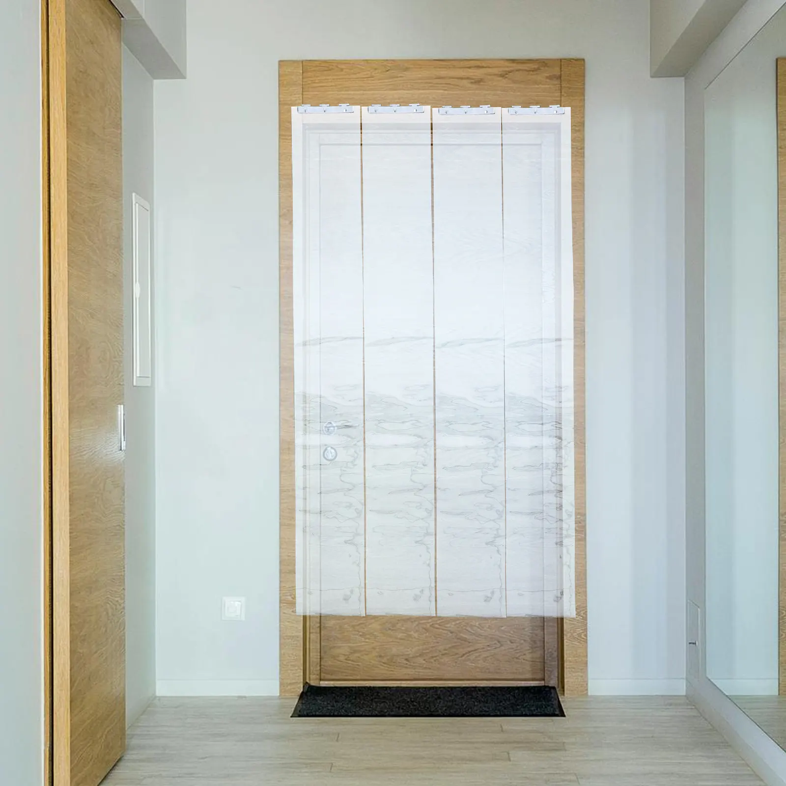 Windproof Strip Curtain Transparent Door Curtain Market Partition Supple Warm Insulated Block Dust Oil Fumes Clear Visibility