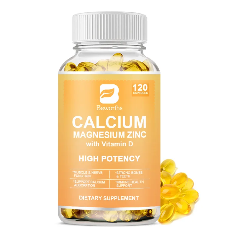 

BEWORTHS Vitamin D Calcium Magnesium Zinc Capsule Promotes Healthy Bones and Teeth Supports Nerve & Muscle Joint Function Health