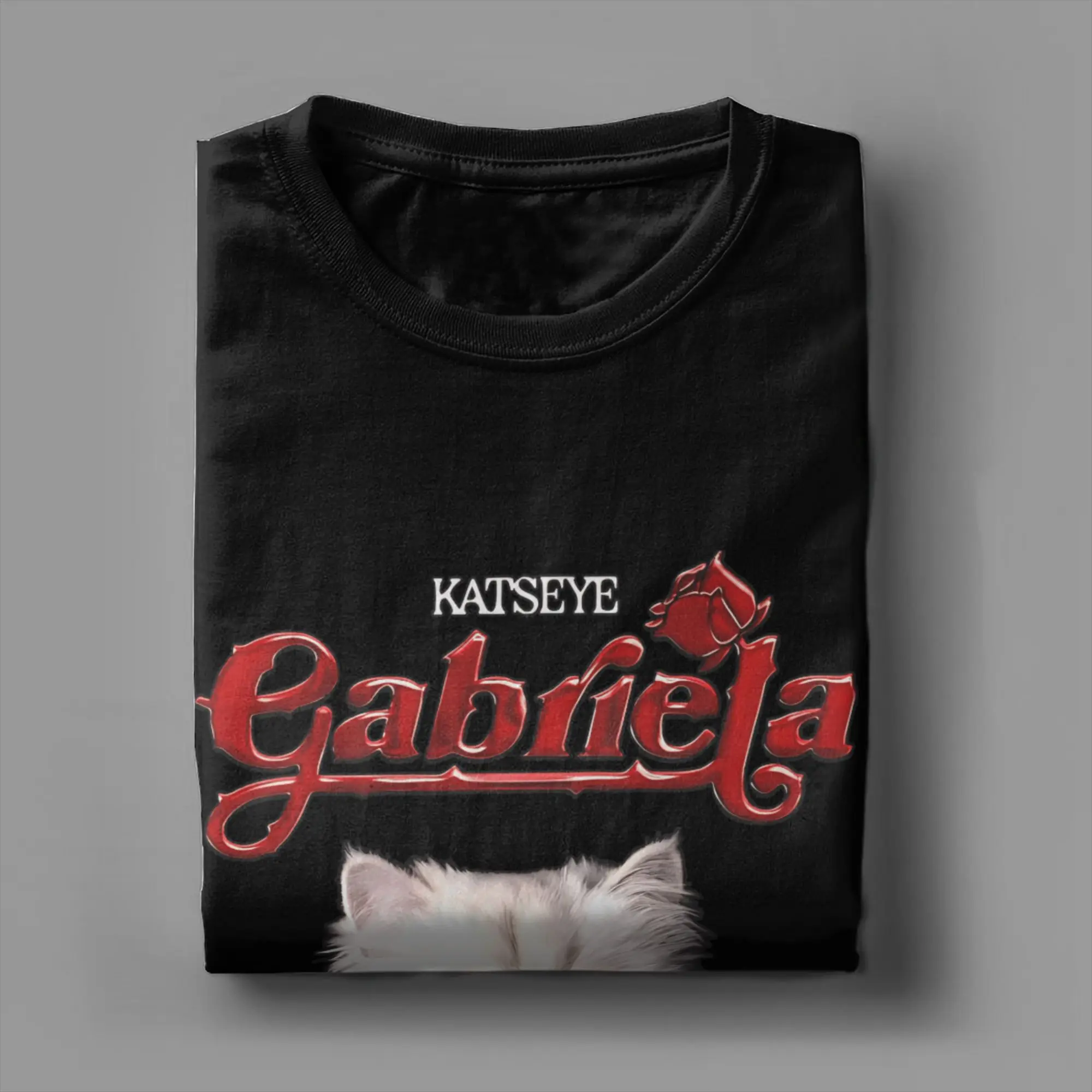 Katseye غابريلا القط تي شيرت الصيف Y2K مضحك تي شيرت القطن الخالص الهبي تي شيرت للرجل قصيرة الأكمام فضفاضة تي شيرت