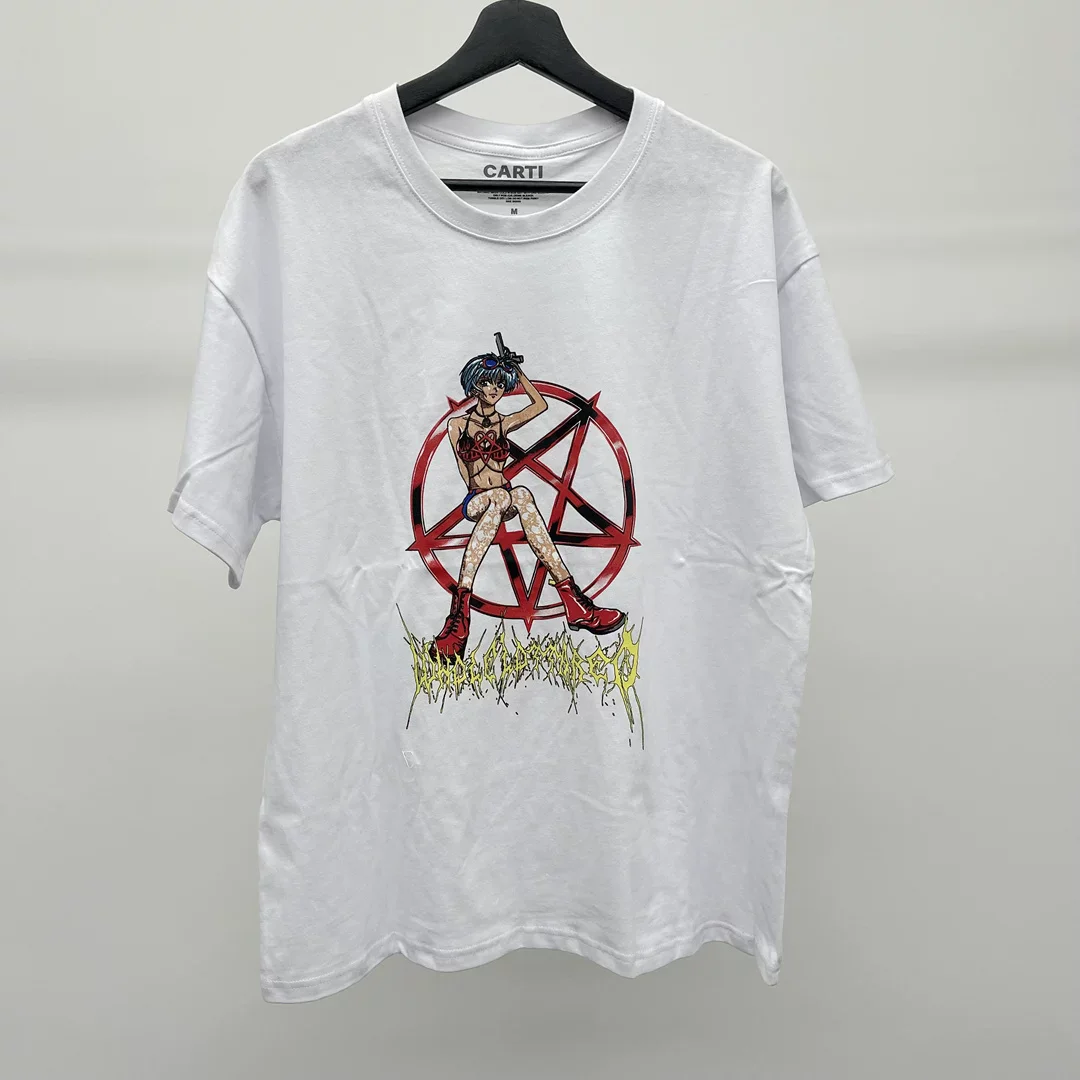 New Men PLAYBOI CARTI WHOLE LOTTA RED Opium T Shirts T-Shirt Hip Hop Skateboard Street Cotton T-Shirts Tee Top US size D3