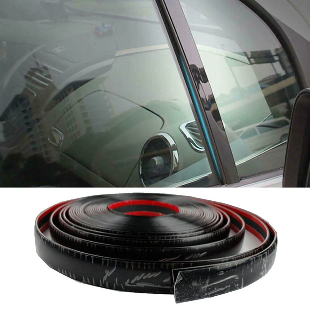Premium Materials and Easy to Install Car Side Door Black Chrome Strip Bumper Protect Trim Tape Sticker, 10mm x 3 M