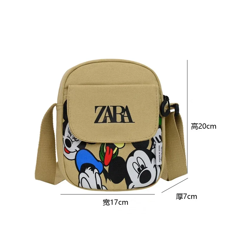 Disney Mickey Mouse Women Canvas Shoulder Bags Adjustable Strap Casual Crossbody Bags Cartoon Women Handbags Messenger Bags Gift