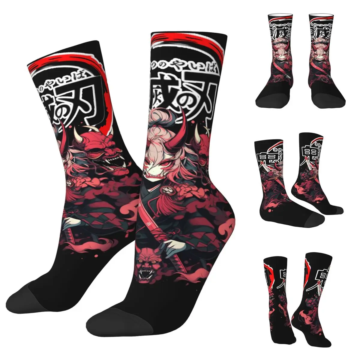 

3D printing cosy Unisex Socks,Outdoor DEMON SLAYER Interesting Four Seasons Sock