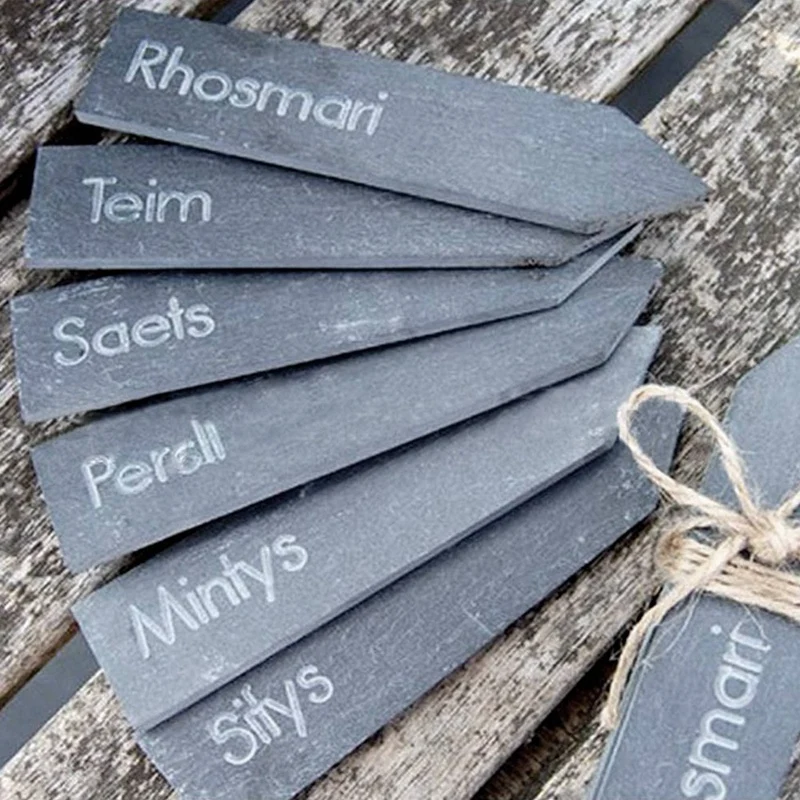 Slate Plant Label Markers Garden Labels Tags For Vegetable Or 15X2cm, 20 Pcs