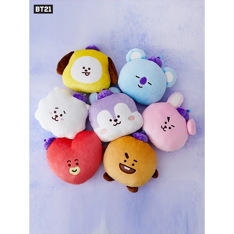 Line Friends Anime Oversized Bt21 Plush Pillow Kawaii Cartoon Koya Chimmy Cooky Rj Animals Soft Stuffed Home Ornaments Gifts Toy