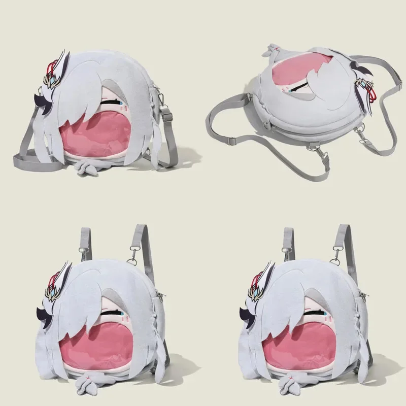 

Genshin Impact Shenhe Backpacks Y2K Itabag Big Mouth Crossbody Bag 2 Shoulder Bag Storage Transparent Display Shoulder Bag New