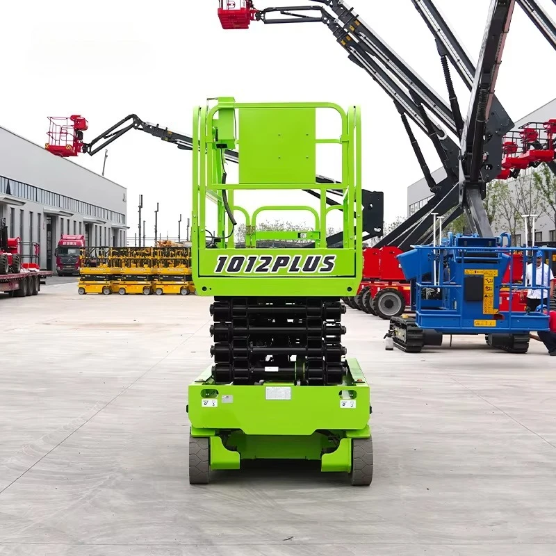 CFMG 10 متر/500 كجم محرك كهربائي عجلة متنقلة نوع مصاعد مقصية ذاتية الدفع منصة مصاعد عمل جوية مصعد مع CE ISO