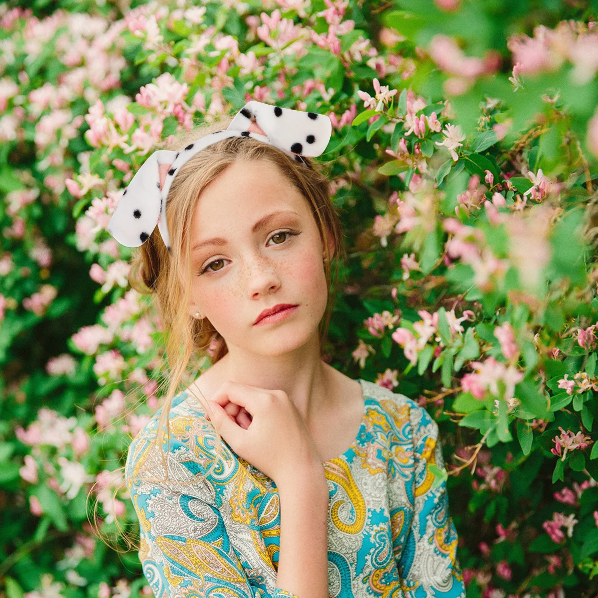 

Cartoon Dog Headband White Stretchy Cloth Headdress Cloth Hairband Photo Props Kids Teens Party Hats Festival Supplies