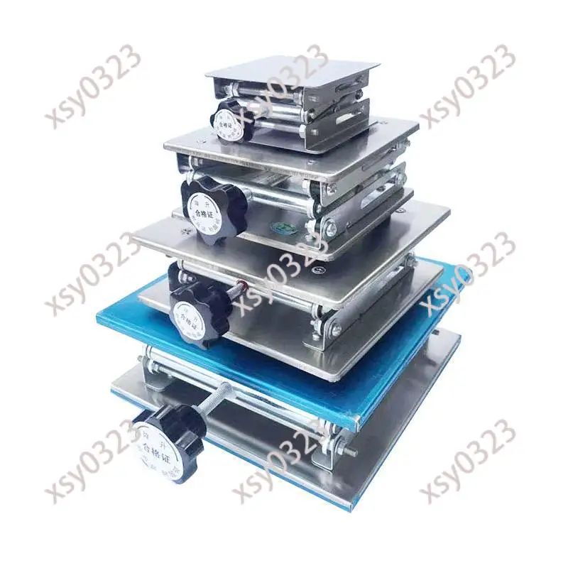 100*100 Thickened Stainless Steel Manual Lifting Platform  Adjustable Stand