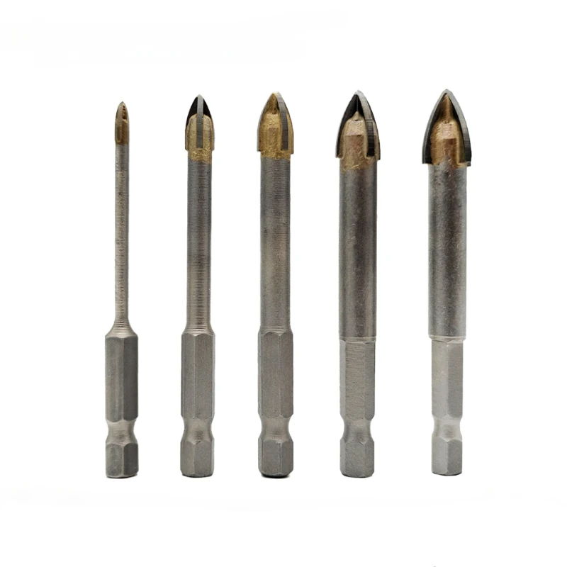 Overlord Drill Extended for Concrete Glass Tiles Four-edged Cross Drill Bit Ceramic Triangle Drill