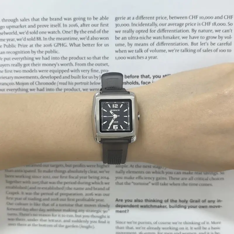 

XONIX Stylish Simple Waterproof Girls Ladies Student Children's Watch Children's Quartz Hand Small Square Black Watch
