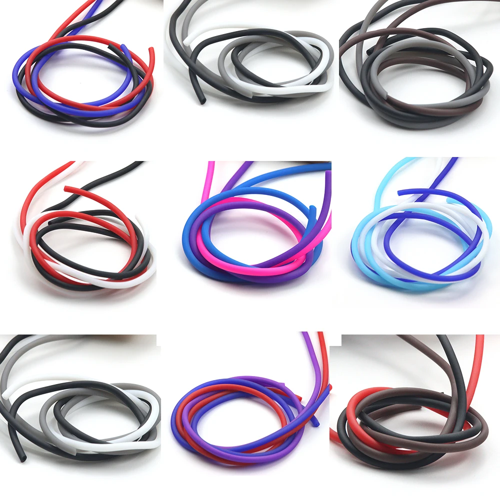 

4MM mixed color PVC color silicone hollow round tube soft rubber tube jewelry line set memory line DIY jewelry Making