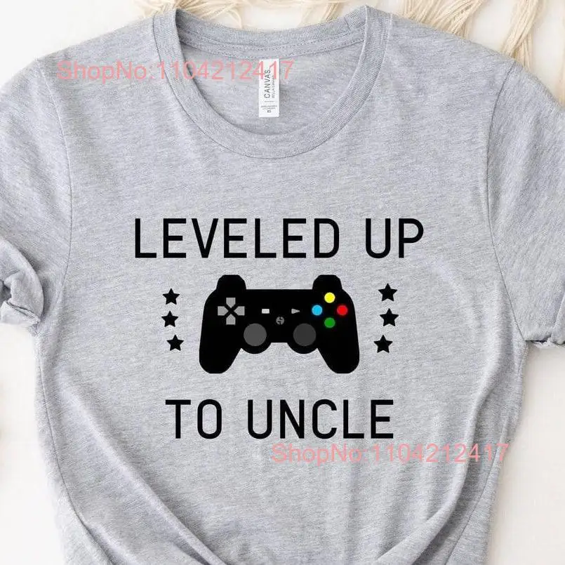 New Uncle T Shirt Leveled Up To for s Pregnancy Announcement Be long or short sleeves