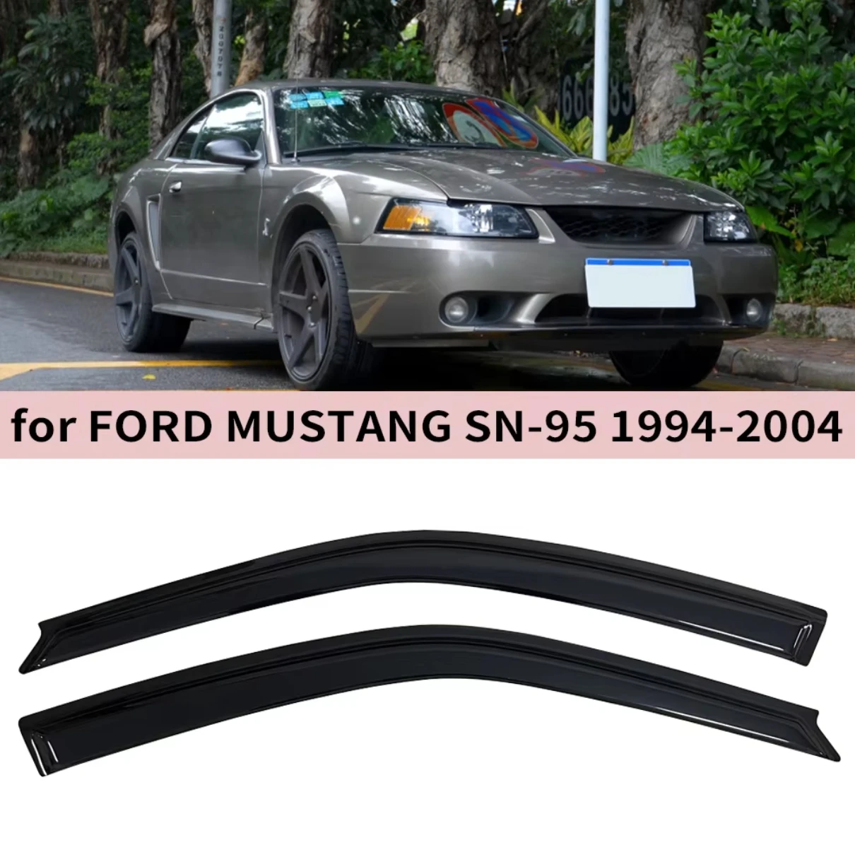 

Оконный козырек для FORD MUSTANG SN-95 1994-1996 1997 1998 1999 2000 2001 2002 2003 2004, ветровые дефлекторы, защита от дождя, дверной козырек