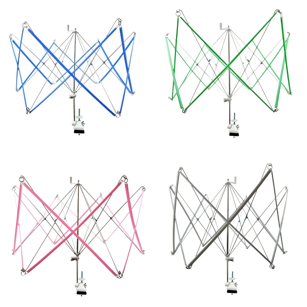 Stainless steel Swift Yarn Thread Fiber String Wool Winder Holder Umbrella Knitting Operated Swift Craft For Sewing Accessories