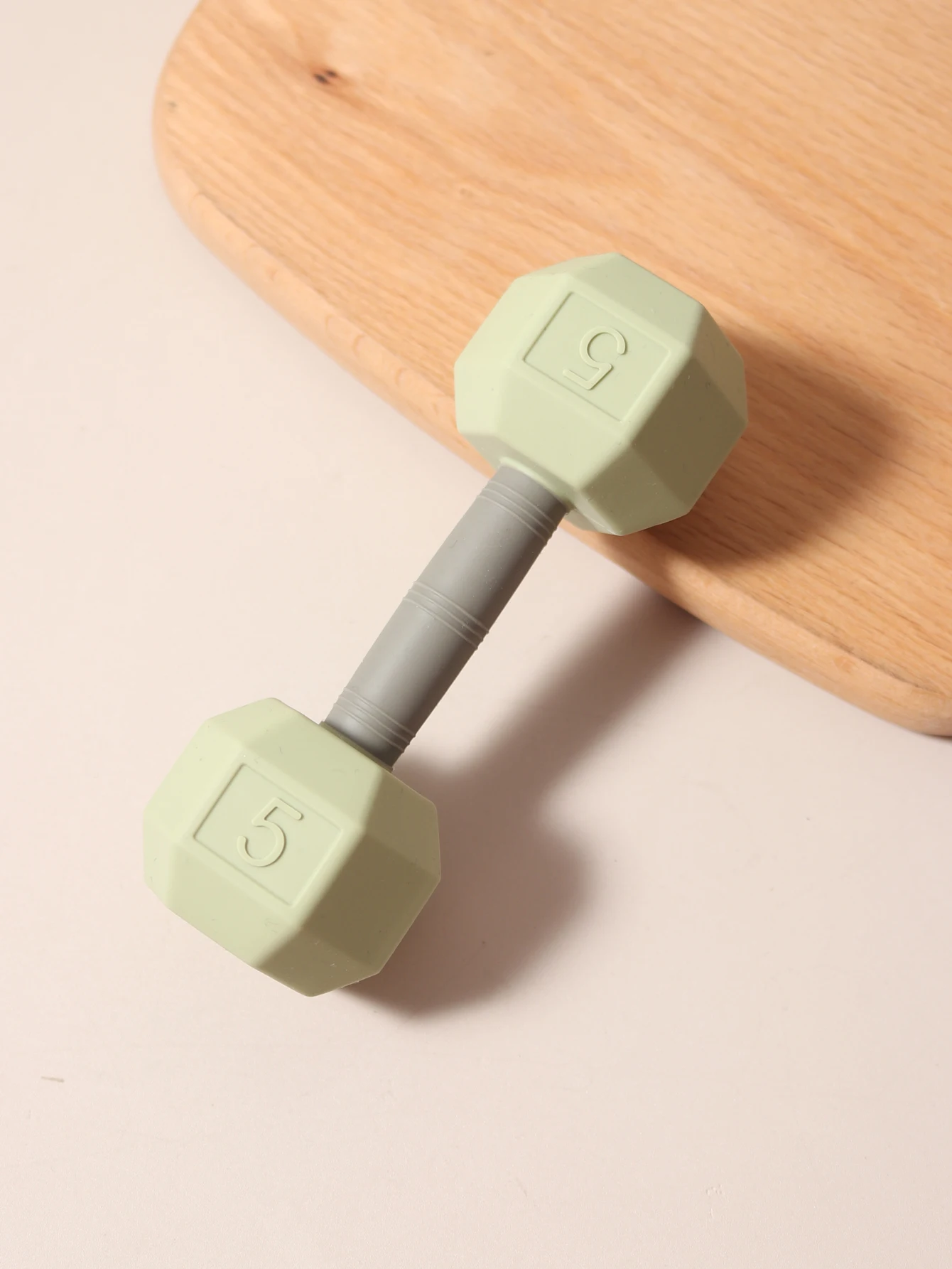 grzechotka dla niemowląt, zabawka do gryzienia, hantla, gryzak dla niemowląt 5kg, silikonowy gryzak do żucia, 0-2 lata