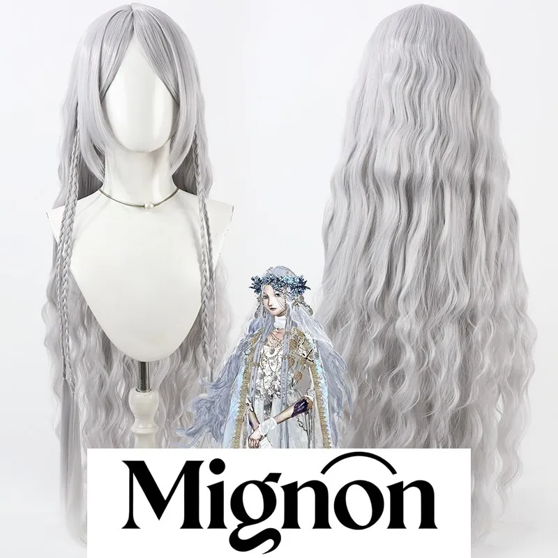 Mignon  Night Lord Avenger Cosplay Wig Light Blue Curly Hair Simulated Scalp Styling