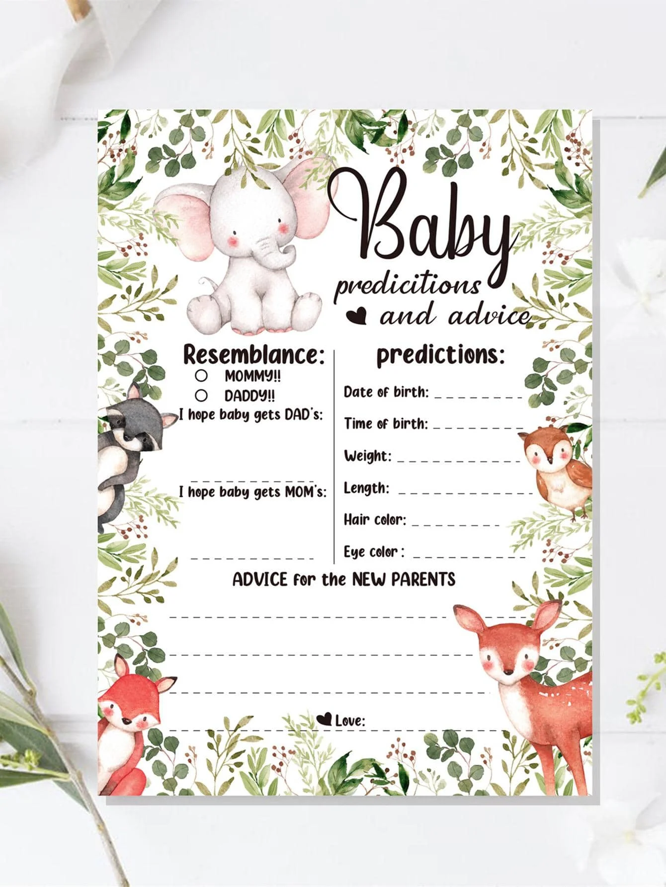 10PCS Baby Prediction And Advice Cards, Baby Trivia, True Or False Baby Shower Game, Baby Word Scramble Baby Shower Game