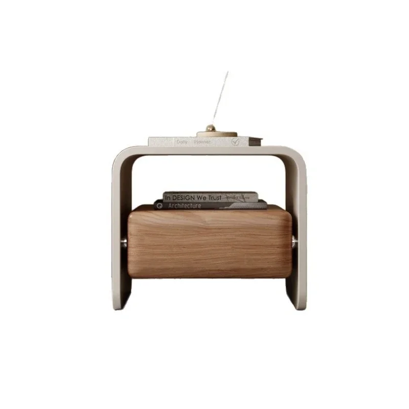 

Creative bedside table Bedroom Italian minimalist bedside table Walnut premium storage