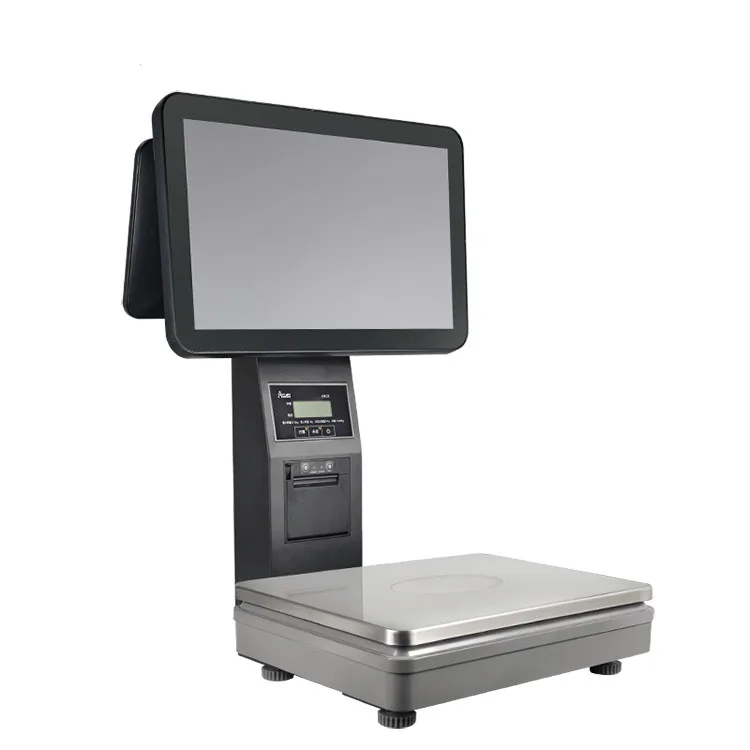 Bascula PC de pantalla dual Bascula  cajero  pesaje inteligente Maquina todo