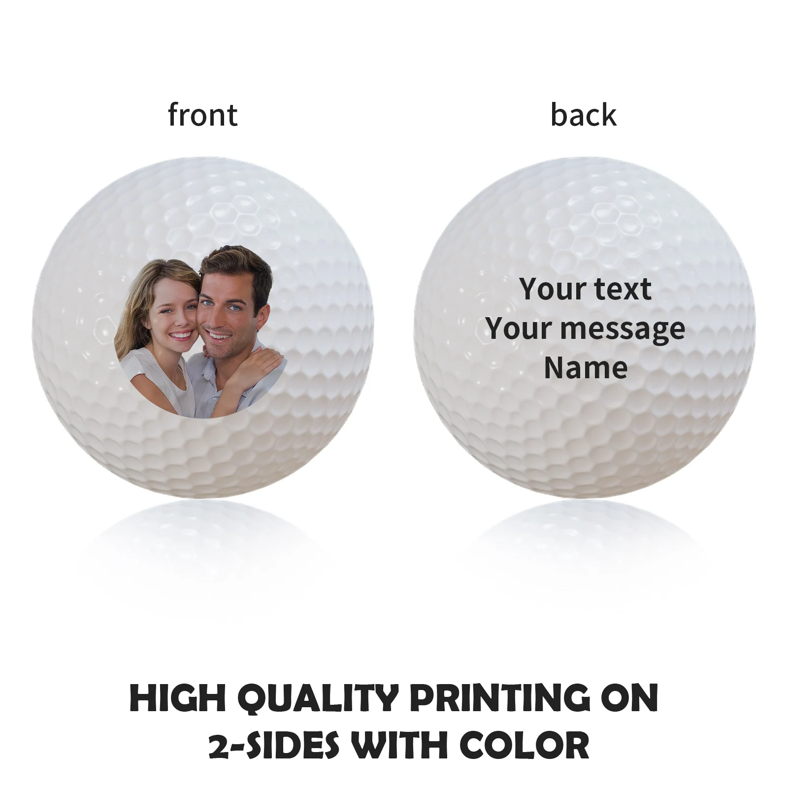 Personalized Golf Balls,Custom Golf Balls for Men,Customized Text or Logo Image Upload Golf Balls Printed - Gifts for Men