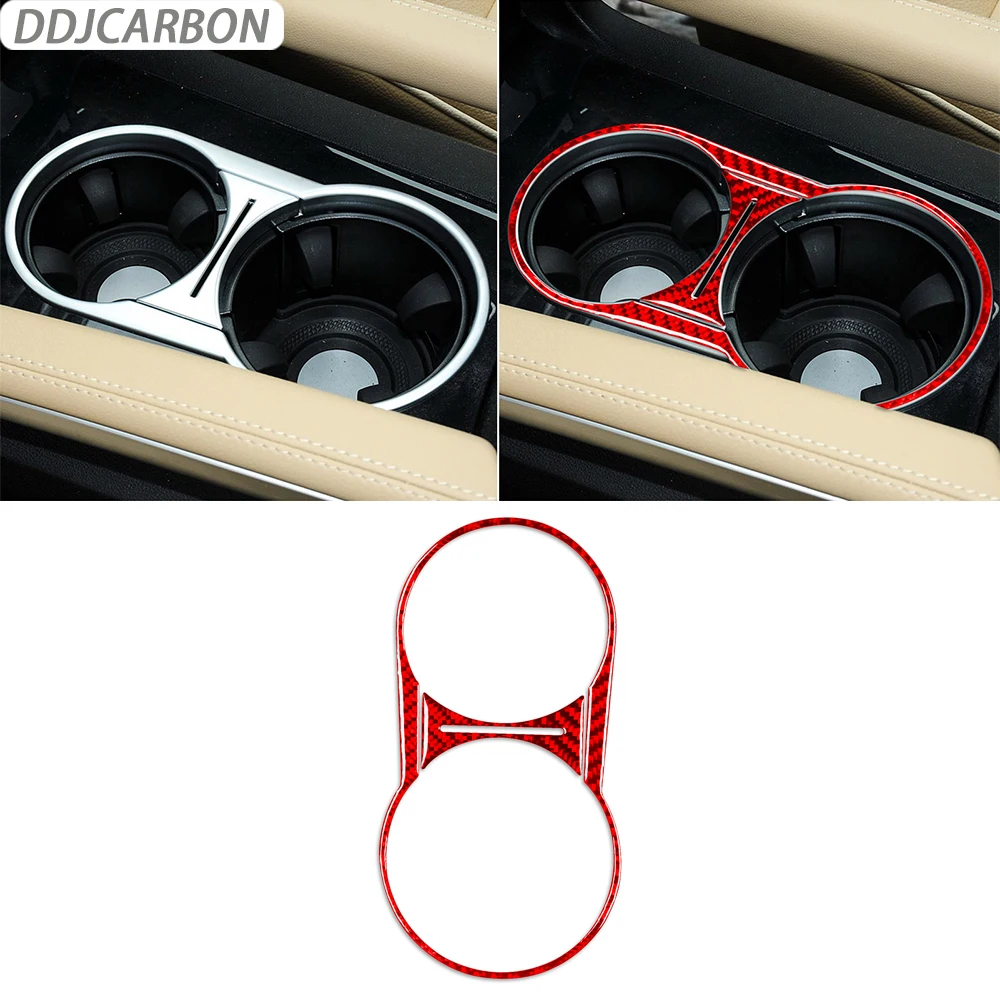 

For Benz M-class W164 2005-2011 Carbon Fiber Car Accessories Cup Holder Divider Frame Trim Strips Interiors Decorative Sticker