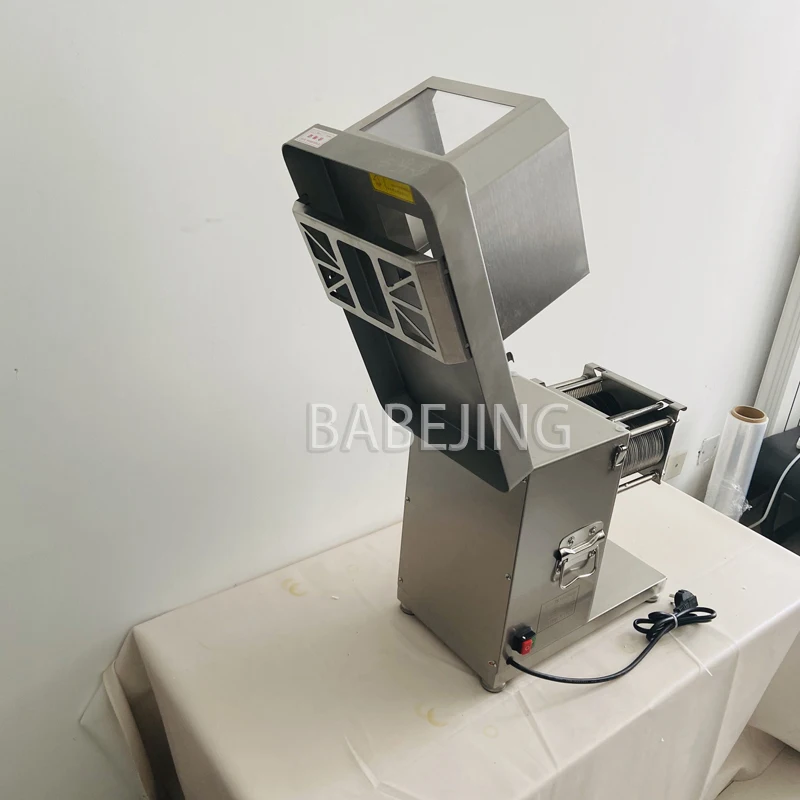 Cortador de carne eléctrico, cortador automático comercial de verduras y ternera de acero inoxidable, electrodomésticos