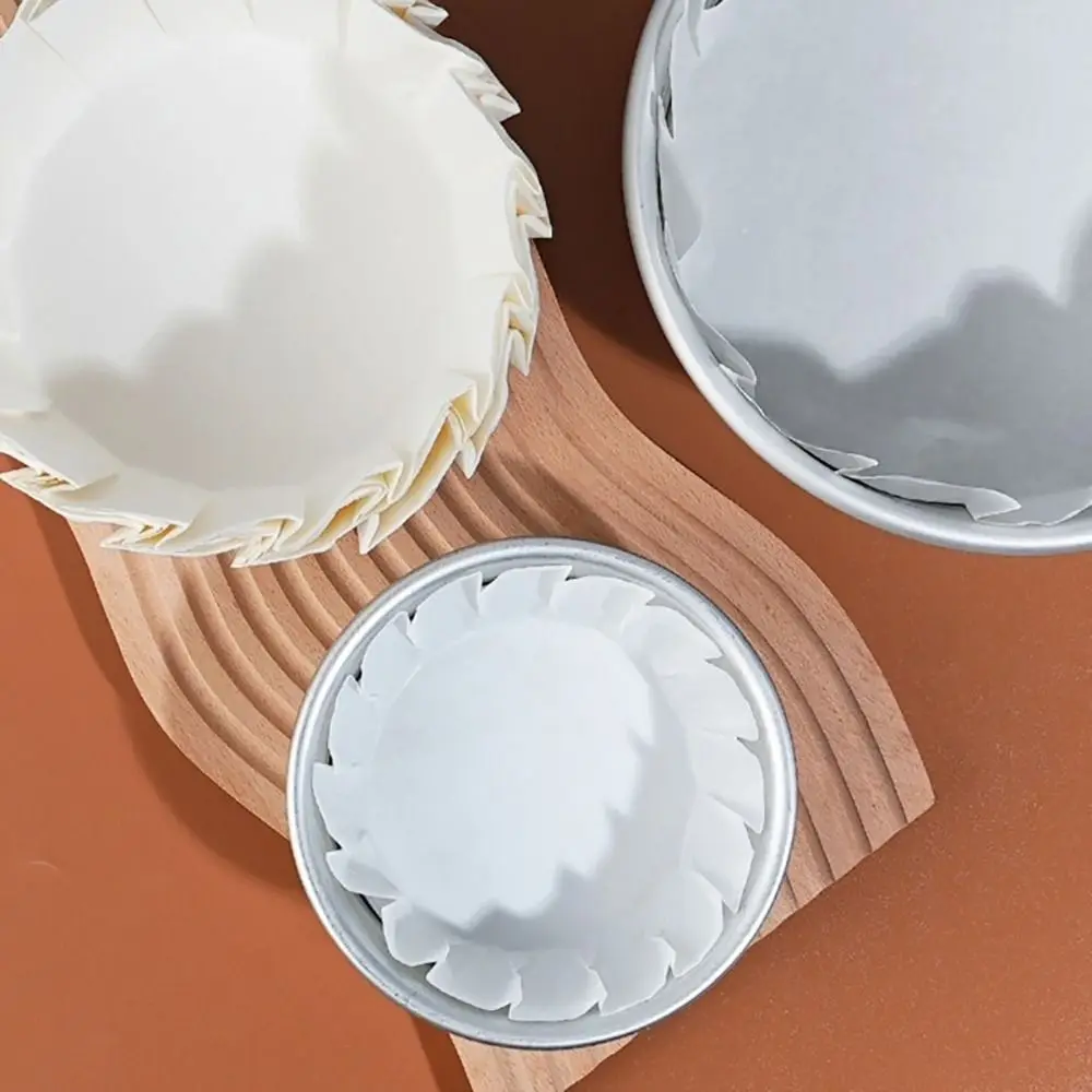 50Pcs Kitchen Use Baking Papers Cake Wrap Foldless Disposable Basques Cake Paper Oilproof 4/6/8inch Cupcake Liner