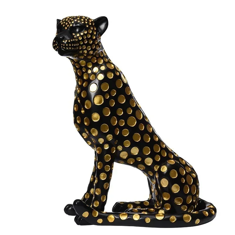 Large leopard living room floor ornament lucky creative home sub-resin decoration porch sofa soft decoration
