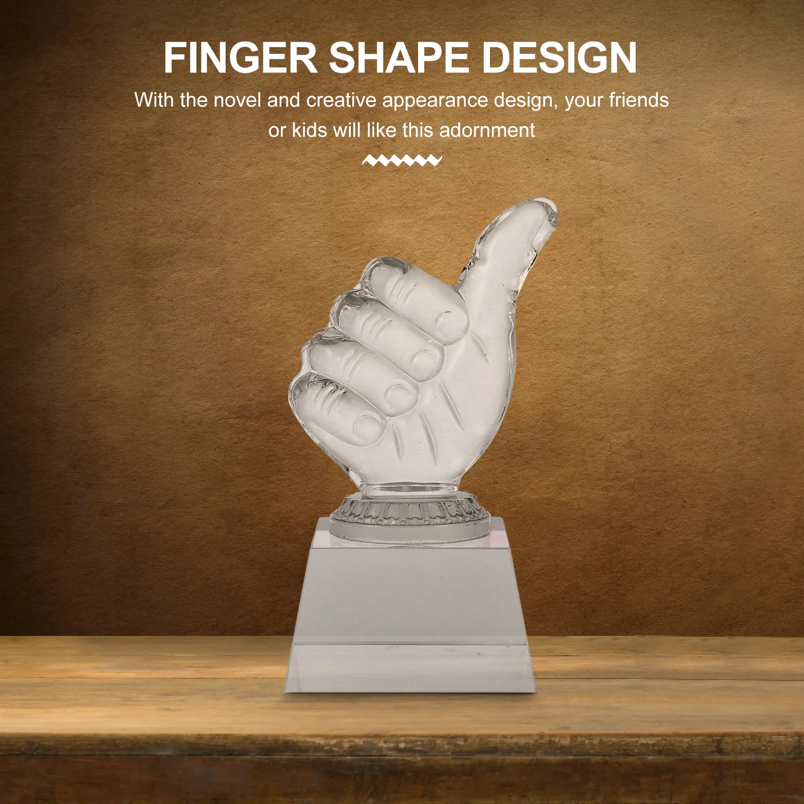 

Transparent Trophy Small Trophies Winner Crystal Dining Table Glass Award Helping Hand Dad