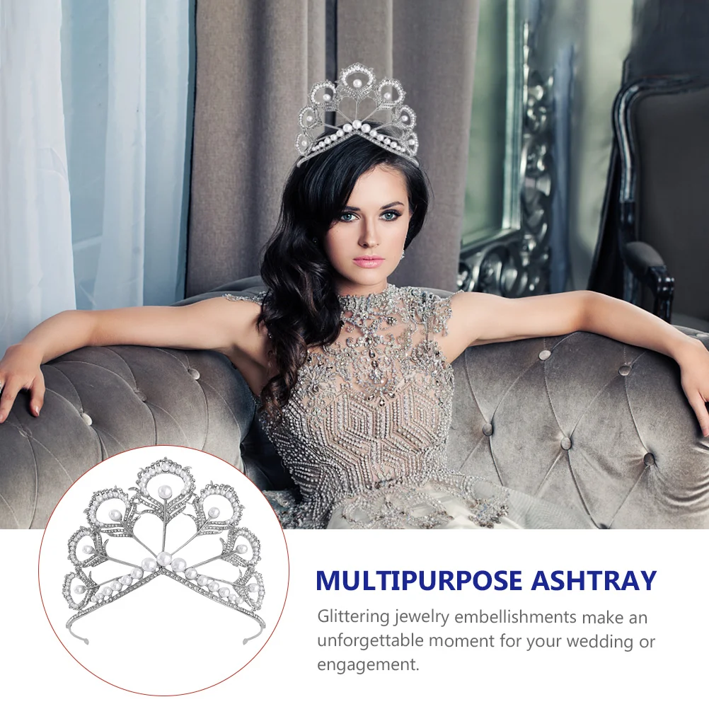 

Big Pearl Crown Hair Band Headdress Wedding Hairband Alloy Hairbands Bridal Crowns Accessory