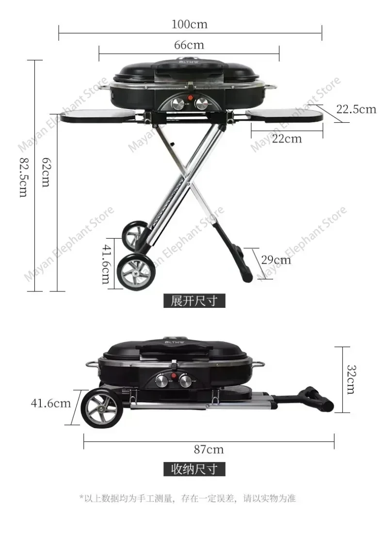 Coleman RoadTrip 285 portable standing propane grill, Instastart push-button ignition and 3 adjustable burners, grill