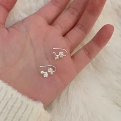 New S925 Sterling Silver Flower Simple Fashion Club orecchini a bottone donna squisita studentessa fidanzata regalo di nozze gioielleria raffinata