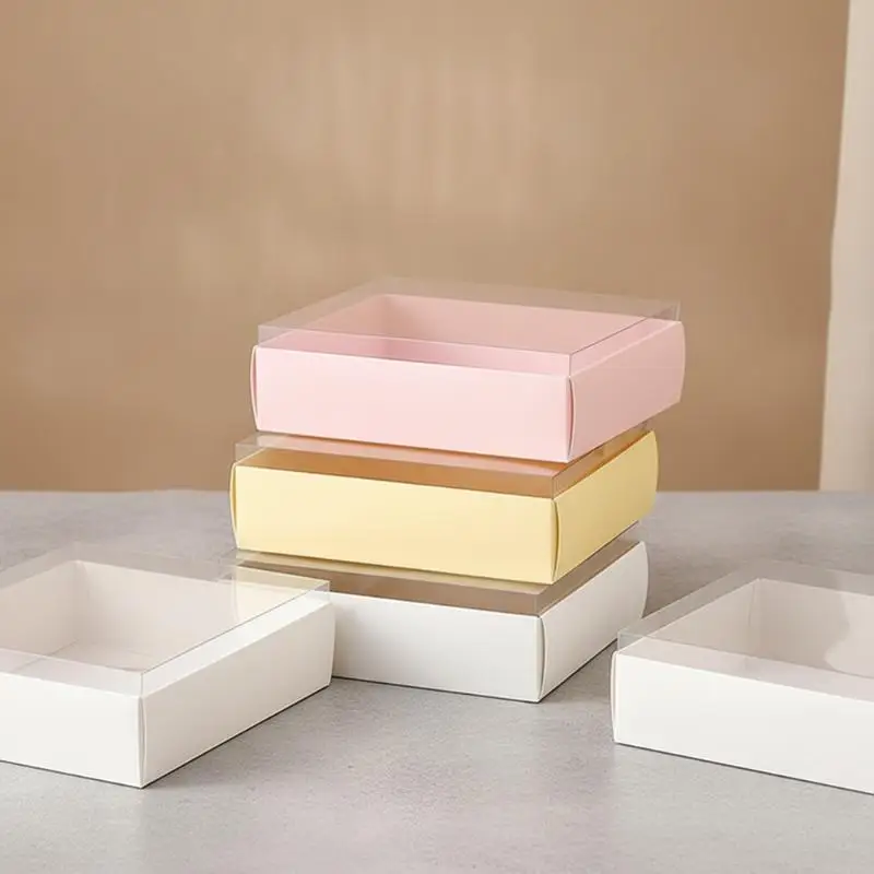 5 Stück Ausziehbare Schubladen-Geschenkboxen mit Klarsichtfenster, Kuchen- und Schmuckverpackungsboxen für Hochzeit, Geburtstag, Party, Geschenkaufbewahrung – Detail 6