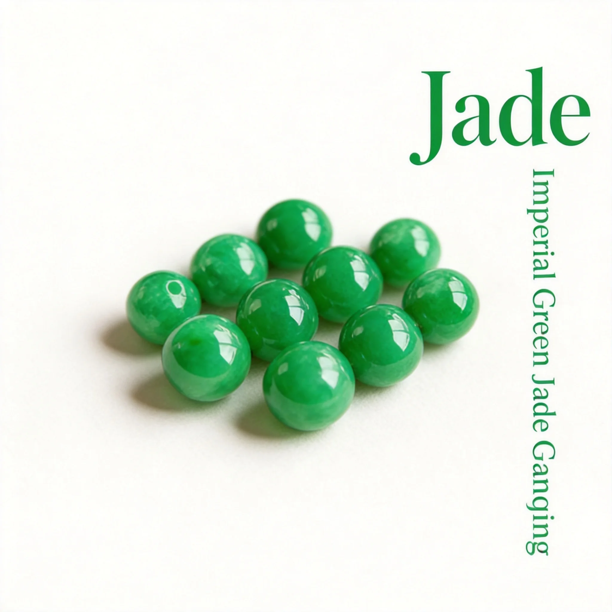 Perles de jade vert impérial de style chinois traditionnel, porte-bonheur et symboles de prospérité, accessoires de bijoux DIY pour bracelet