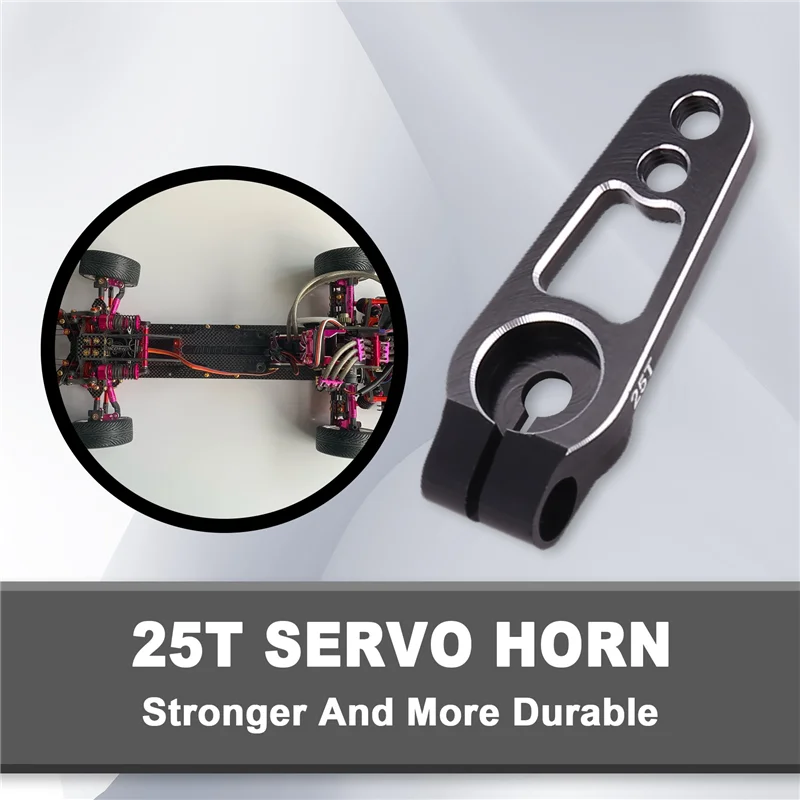 FBIL-5PCS In Lega di Alluminio 31 Millimetri 25T Sterzo Servo Braccio Corno Per Futaba Sakura D4 1/10 RC Drift Car Crawler parti