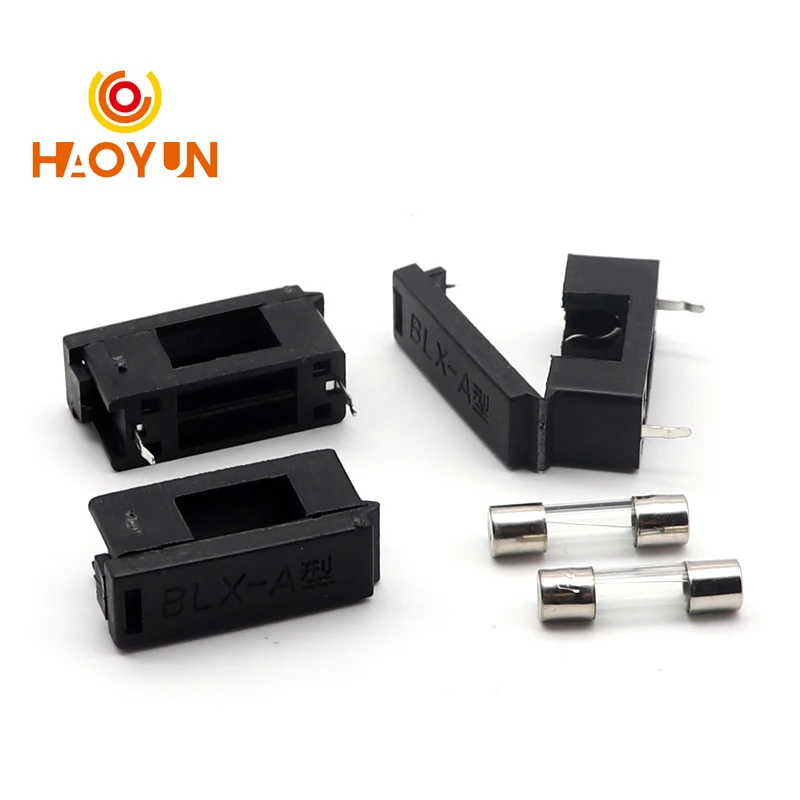 【20-5PCS】BLX-A 5*20MM BLACK GLASS FUSE HOLDER 5*20 Insurance Tube Socket Fuseholder for 5X20MM 5X20 Fuse PCB BOARD