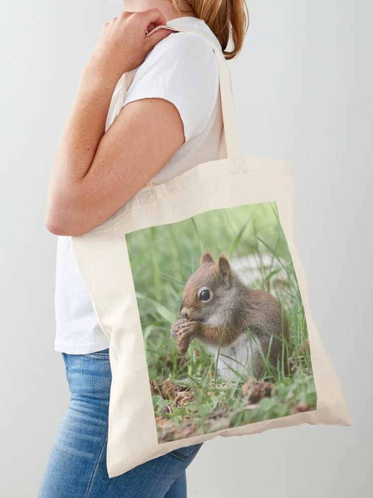 American Red Squirrel Tote Bag sacs de shopping Large bags for women tote bags men hand bag Canvas Tote Bag