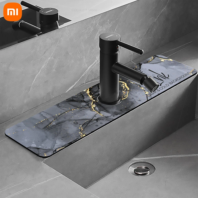 Xiaomi Kitchen Faucet Pad Diatomite Absorbent Fast Drying Bathroom Basin Splash-Proof Guard Drip Catcher Bottom Sink NonSlip Mat