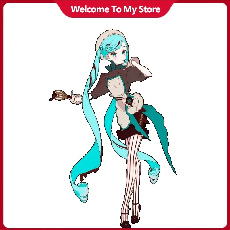 在庫本物のボーカロイド歌手ピアプロキャラクター初音ミクルミナスタビターパティシエ版-21-センチメートルおもちゃフィギュアモデルギフト