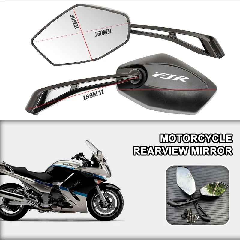 Adjustable Wide Angle Motorcycle Rearview Mirror Accessories For FJR 1300 FJR1300 FJR1200 FJR1300A XJR XJ6 XJ6F XJ6N XJR300