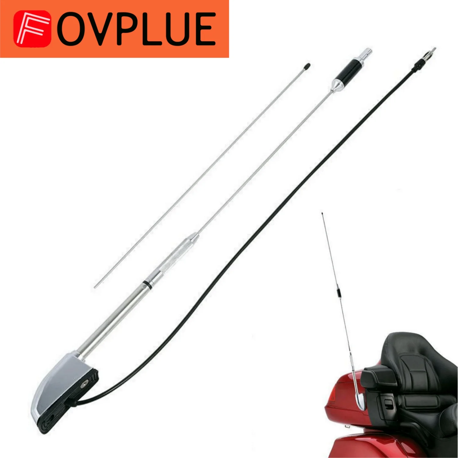 

Motorcycle Accessories Aluminum ABS 46.8 inch Antenna Aerial Radio Antenna Audio Navi For Honda Goldwing GL1800 GL1500 2001-2017