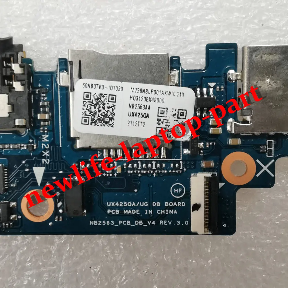 Original For Asus Q408UG UX425QA UX425U UX425UG Laptop USB Audio IO Board 60NB0TV0-IO1030 UX425QAUG DB BOARD NB2563