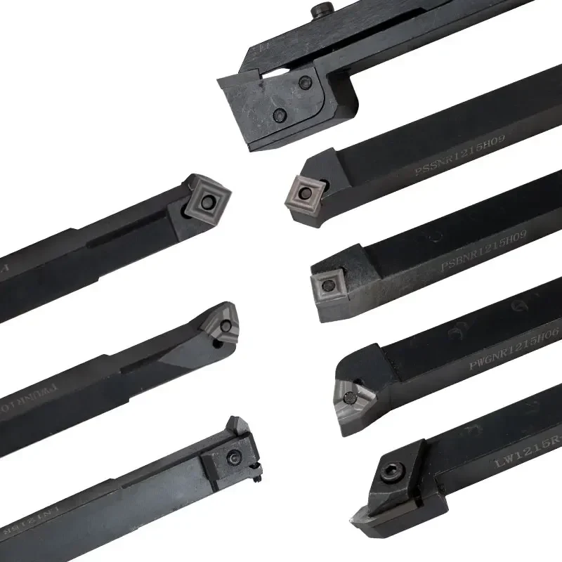 9pcs indexable carbide turning tools set inserts with holder for mini lathe