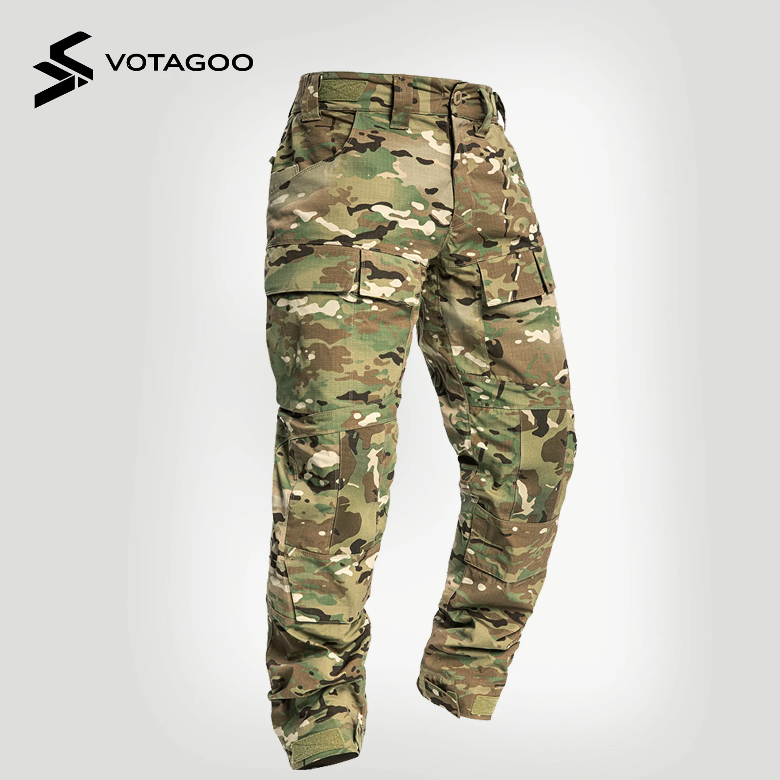 VOTAGOO tactical cargo pants men's many pocket Ripstop pants outdoor hiking pants tactical pants men's combat training pants
