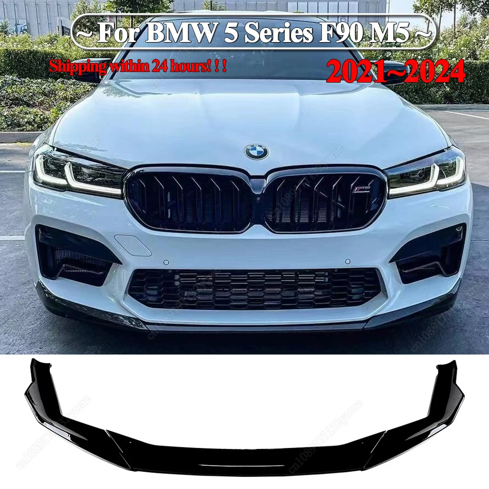 

For BMW 5 Series F90 M5 Competition CS 2021-2024 LCI Front Bumper Lip Splitter Diffuser Body Kit Car Exterior Modification Parts