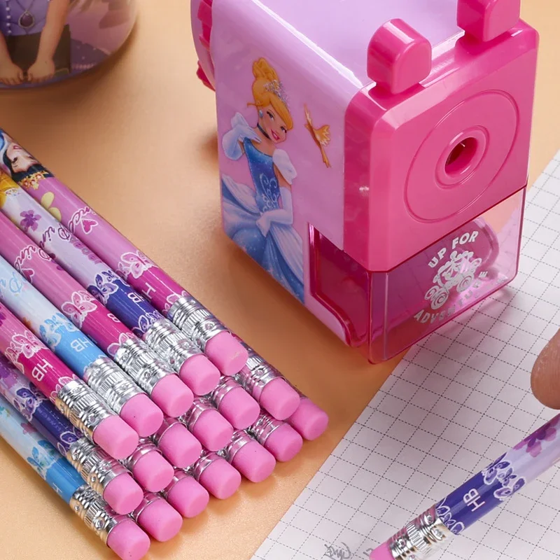 Disneyhb Anime Pencil Primary School Students Writing Pen Aisha Mickey Barrel With Eraser Headchildren Cartoon Write Supplies